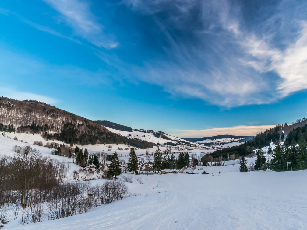 Blick auf den Skilift Hofeck