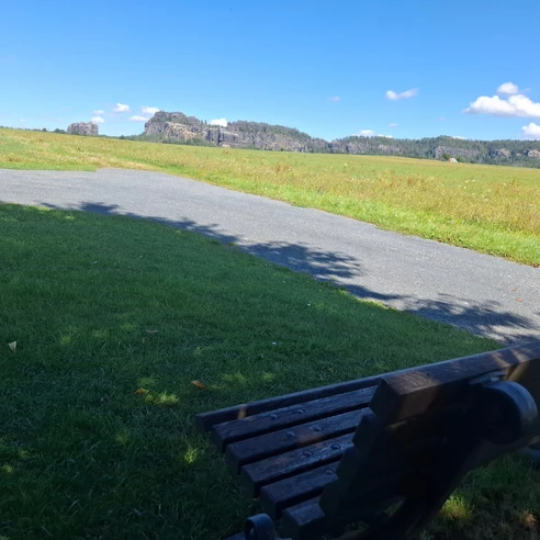 Aussicht "Am Viehbigt" mit Bank