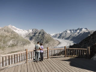 Aussicht bei den View Points der Aletsch Arena Aussicht bei den View Points der Aletsch Arena