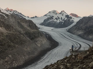 Aussicht bei den View Points der Aletsch Arena Aussicht bei den View Points der Aletsch Arena