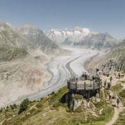 Aussicht bei den View Points der Aletsch Arena Aussicht bei den View Points der Aletsch Arena