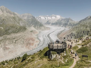 Aussicht bei den View Points der Aletsch Arena Aussicht bei den View Points der Aletsch Arena