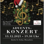 Plakat vom Adventskonzert vom HeartChor in der Kirche St. Stefan in Oberachern