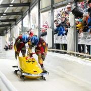 Bobteam Friedrich zum Weltcup in Altenberg, Zweierbob