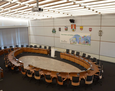 Ratssaal der Stadt Salzgitter im Rathaus in Salzgitter-Lebenstedt