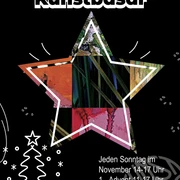 kunstbasar_2025_end.jpg Weihnachtlicher Kunstbasar mit Sternmotiv, Text zu Ort, Zeiten und Angebot, dekorative Linienzeichnung eines Weihnachtsbaums