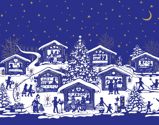 Kambly Weihnachtsmarkt Scherenschnitt Key Visual