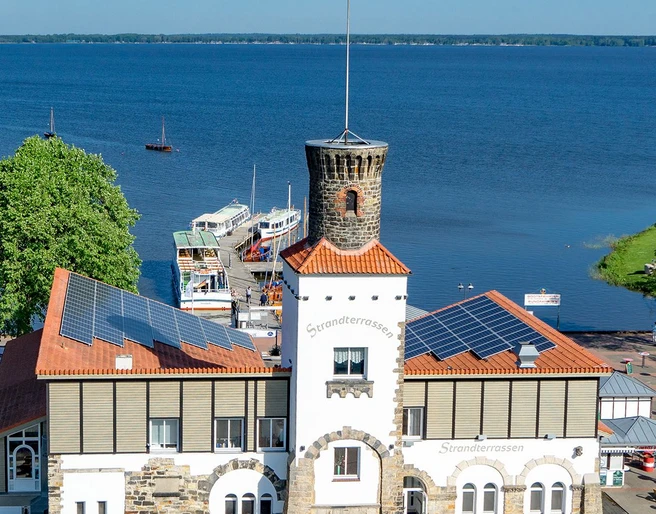 Strandterrassen aus Richtung Südost Parkplatz