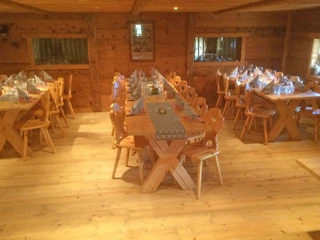 The hall of the mountain restaurant Schwarzenberg