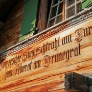 Sennhütte Menigwald maison avec ancienne écriture