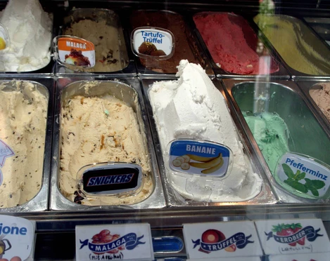 Eisauswahl im Eiscafé Martini Eisauswahl im Eiscafé Martini