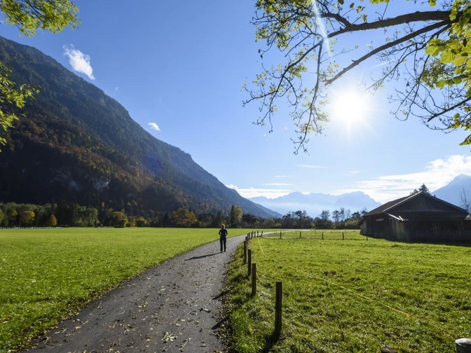 Oberau in Richtung Farchant