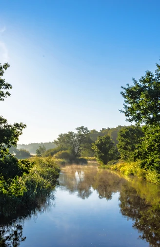 Die Wümme im morgendlichen Glanz der Sonne Die Wümme im morgendlichen Glanz der Sonne