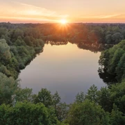 Der Kleine Bullensee aus der Vogelperspektive Der Kleine Bullensee aus der Vogelperspektive