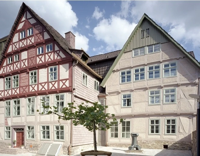 fewo-adelshof-house view Ansicht des FachwerkhausesView of the half-timbered house