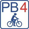 Routenschild Paderborner Westschleife (PB 4)  Routenschild Paderborner Westschleife (PB 4)