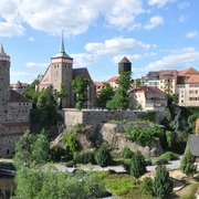 Bautzener Wahrzeichen Alte Wasserkunst und Michaeliskirche