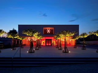 Blick auf die Herrnhuter Sterne Manufaktur