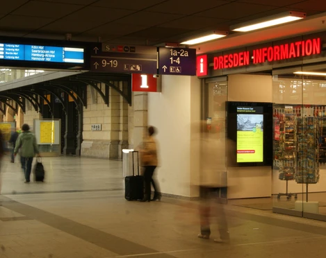 Dresden Information im Hauptbahnhof