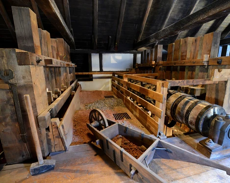 Pochwerkanlage in der Zinnwäsche Pochwerkanlage in der Zinnwäsche