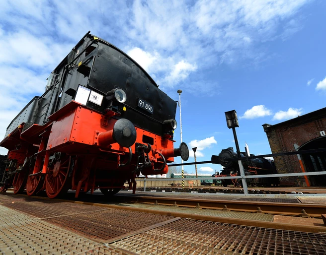 Lok 91 896 auf der Drehscheibe