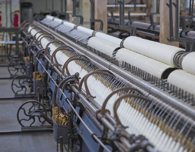 Selfaktor in der Tuchfabrik Gebr. Pfau