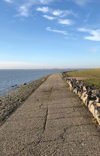 Radweg am Deich zwischen Morsum und Keitum