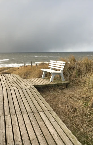 Holzweg zum Rantumer Strand