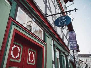 Eingangstür  Eingangstür des Einbecker Blaudruck