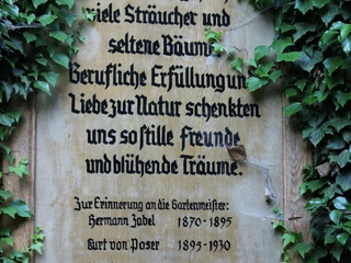 Gedenktafel Forstbotanischer Garten Hann. Münden Gedenktafel Forstbotanischer Garten Hann. Münden