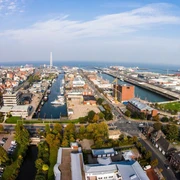 Die Fischmeile aus der Luft betrachtet