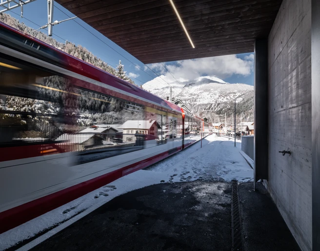ÖV-Hub in Fiesch in der Aletsch Arena ÖV-Hub in Fiesch in der Aletsch Arena