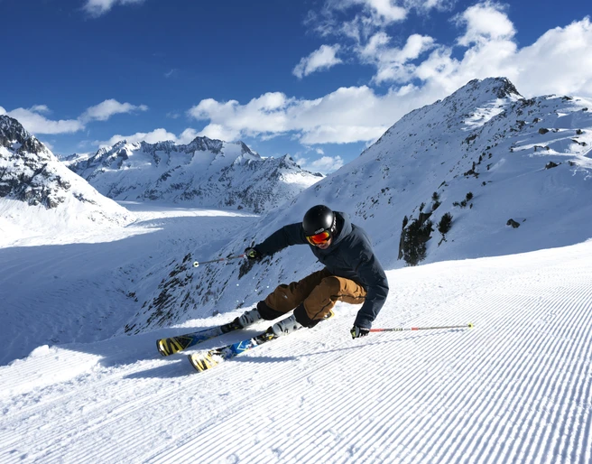 Carver am Grossen Aletschgletscher Carver am Grossen Aletschgletscher