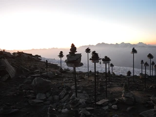 Sonnenaufgang auf dem Eggishorn in der Aletsch Arena Sonnenaufgang auf dem Eggishorn in der Aletsch Arena