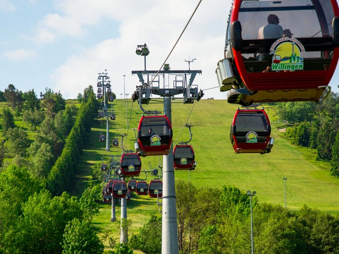 Ettelsberg-Seilbahn aus Richtung Talstation