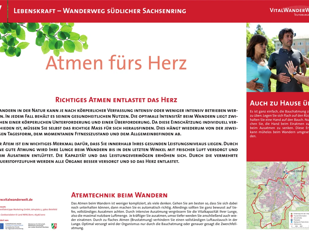VitalWanderWelt Wanderweg südlicher Sachsenring - Atmen fürs Herz Wanderweg "Atmen fürs Herz": Entspannende Tour durch eine grüne Waldlandschaft mit gesundheitsfördernden Atemübungen.