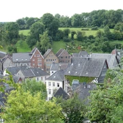 Kornelimünster von oben Blick von oben auf die Dächer Kornelimünsters.