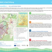 VitalWanderWelt Portaltafel Bad Driburg Portaltafel mit Übersichtskarte, Wanderrouten und wichtigen Informationen der VitalWanderWelt Bad Driburg.