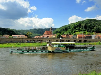 Blick über die Elbe nach Königstein