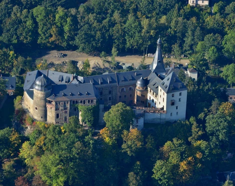 Museum Burg Mylau Luftbild Burg Mylau