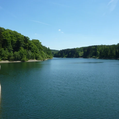 Staumauer Eschbachtalsperre Staumauer Eschbachtalsperre