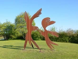 Kunstwerk Skultpur "Der Kuss" von Menashe Kadishman in Salzgitter-Bad