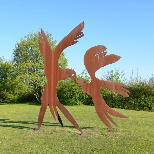 Kunstwerk Skultpur "Der Kuss" von Menashe Kadishman in Salzgitter-Bad