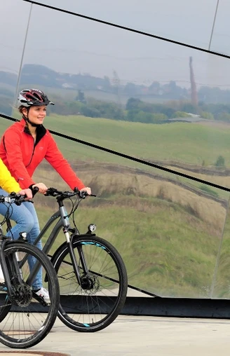 Radfahrer am Paläon