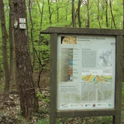 Infotafel Geopfad Salzgitter-Bad am Knotenpunkt der Wanderwege 11 und 12
