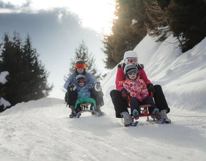 Schlittelpiste Fiescheralp-Lax in der Aletsch Arena  Schlittelpiste Fiescheralp-Lax in der Aletsch Arena