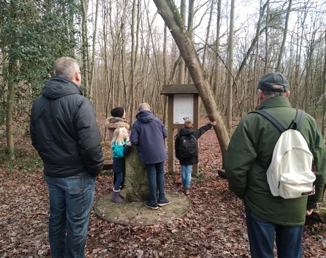 Besucher am Siebenschussstein