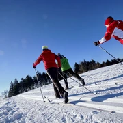 Langläufer bei Sonnenschein auf dem Ettelsberg  Langläufer bei Sonnenschein auf dem Ettelsberg