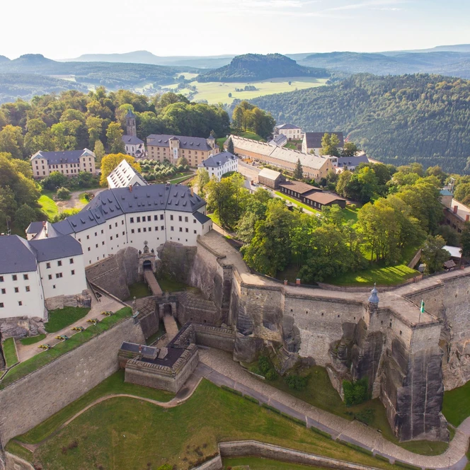 Die Festung Königstein von oben | Foto: Procopter