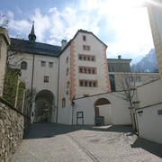 Spätmittelalterlicher Wohnturm in Brig Klosterbogen des Klosters St. UrsulaMonastery arch of St. Ursula's MonasteryArcade du couvent Sainte-Ursule